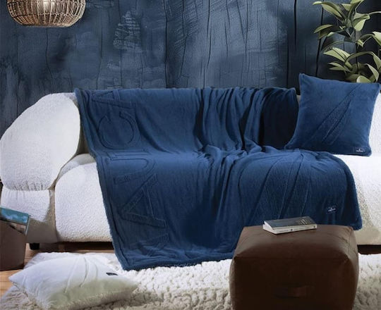 Perna Decorativă Umplutură Nau Coast True Navy Nef-nef Homeware 45x45 Poliester