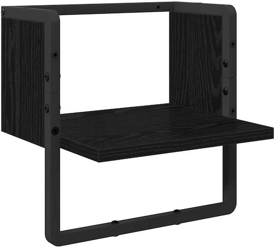 Ράφι Μαύρη Οξυά, Μαύρο 30x25x30εκ.