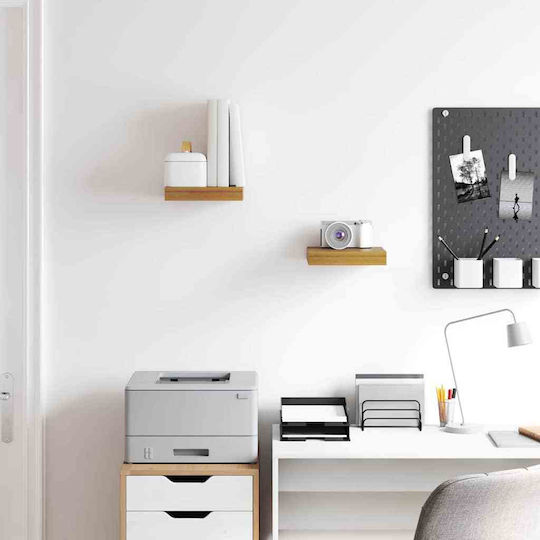 Beige Wall Shelves (2 Pieces) 23x23.5x4 cm