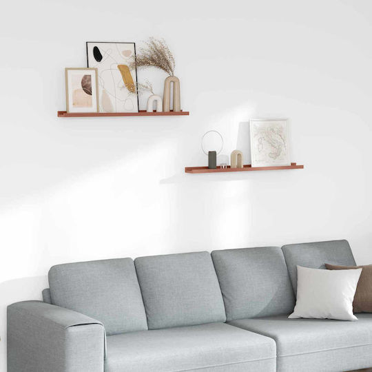 Wall Shelves (2 Pieces) 80x9x3cm Red