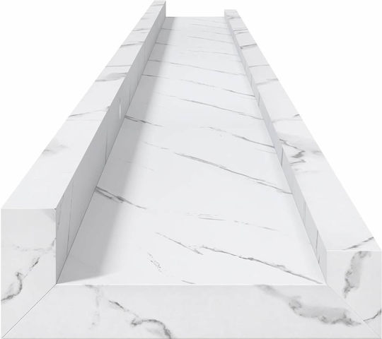 Ράφια Λευκά (2τμχ) 115x9x3εκ.