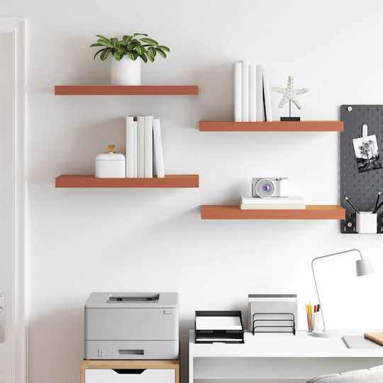 Red Wall Shelves 4 Pieces 50x23x4cm