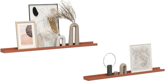 Red Wall Shelves 2 Pieces 100x9x3cm