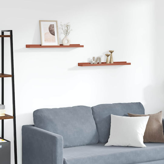 Wall Shelves (2 Pieces) 60x9x3 cm Red