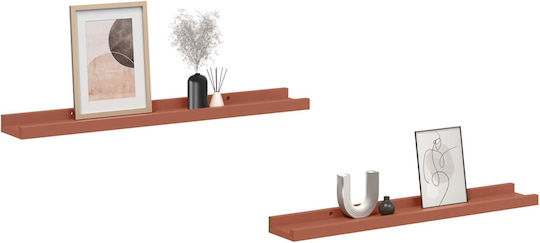 Red Wall Shelves 2 Pieces 60x9x3cm