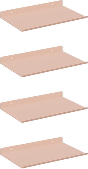 Wandregale Rosa 4 Stück 30x18x2.5cm