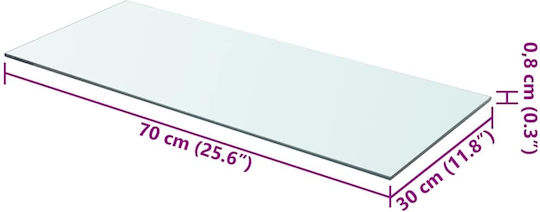Ράφια Διάφανα (2τμχ) 70x30x0.8εκ.