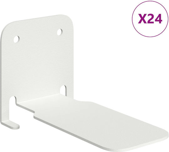 White Wall Shelves 24 Pieces 10.8x6x6.6cm