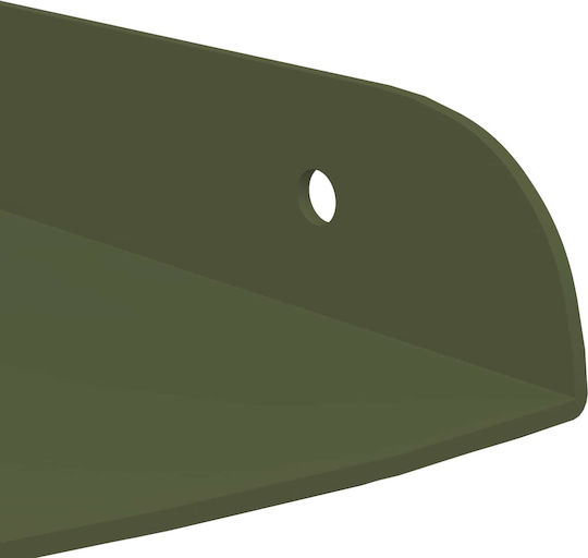 Floating Wall Shelves Olive Green Set of 4 Pieces 18x18x2cm