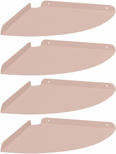 Pink Wall Shelves 4 Pieces 30x30x2cm