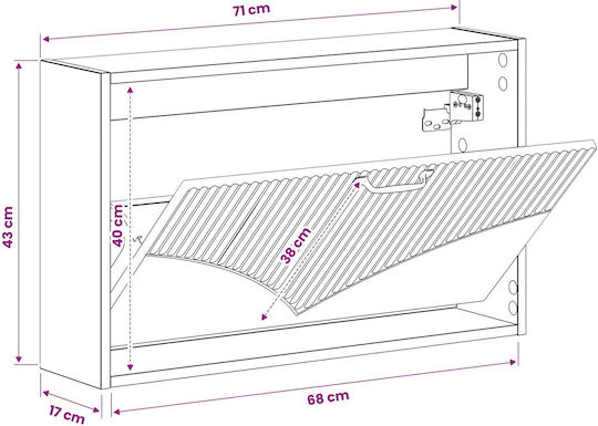 Метална Обувки Hoorn 71x17x43cm