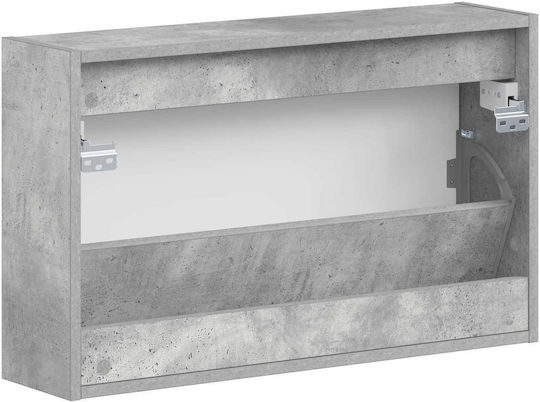 Hoorn Метален Шкаф за Обувки Сив с Накланящи се Рафтове Д71xШ17xВ43cm