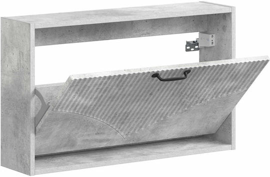 Hoorn Метален Шкаф за Обувки Сив с Накланящи се Рафтове Д71xШ17xВ43cm