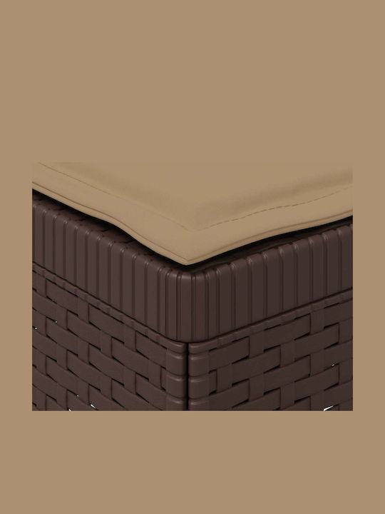 Zweisitziges Outdoor-Sofa aus Rattan mit Kissen