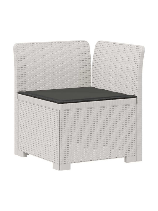 Canapea Tripost De Exterior Din Rattan Cu Perne