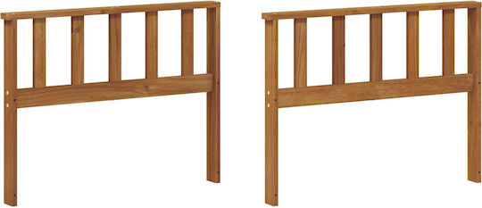 Dining Armchairs Wooden Natural 2 Pieces 80x61cm