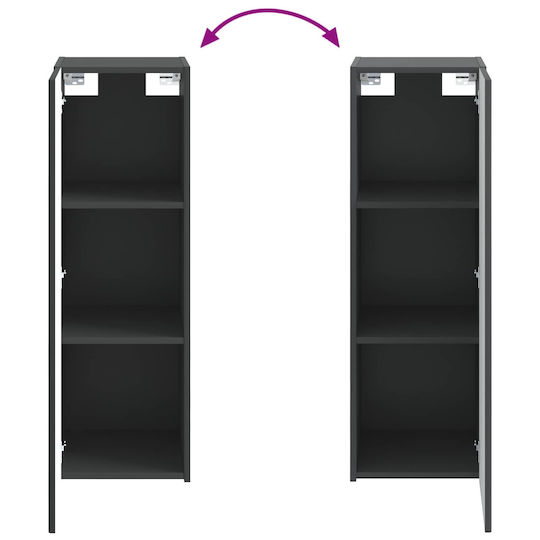 vidaXL Πάγκος χωρίς Νιπτήρα Μ33xΒ34.5xΥ100cm Μαύρο