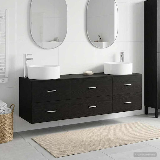 vidaXL 3405940 Πάγκος χωρίς Νιπτήρα Μ49.5xΒ44.5xΥ65.5cm Μαύρο