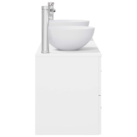vidaXL Πάγκος χωρίς Νιπτήρα Μ49.5xΒ35xΥ63cm Λευκό