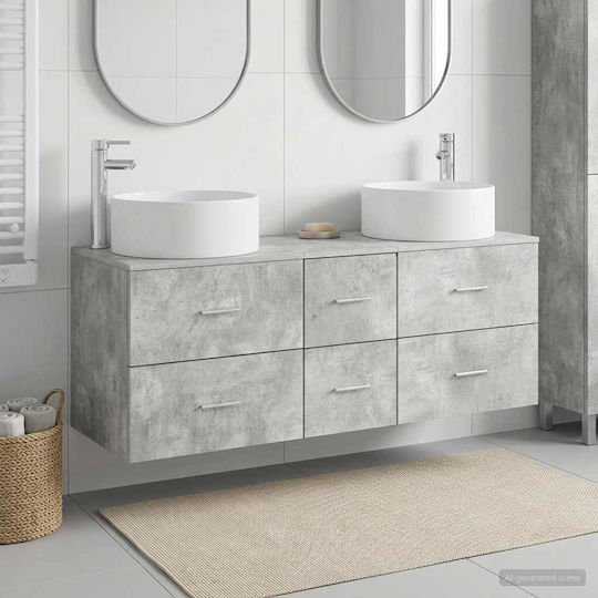 vidaXL Πάγκος χωρίς Νιπτήρα Μ49.5xΒ44.5xΥ65.5cm Γκρι Σκυροδέματος