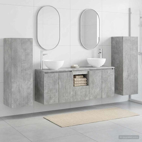 vidaXL Πάγκος χωρίς Νιπτήρα Μ33xΒ34.5xΥ100cm Γκρι Σκυροδέματος
