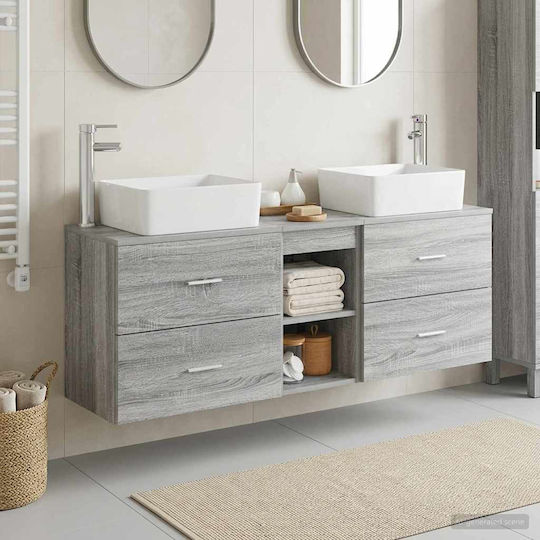 vidaXL Πάγκος χωρίς Νιπτήρα Μ53xΒ34.5xΥ63cm Γκρι Sonoma