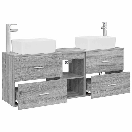 vidaXL Πάγκος χωρίς Νιπτήρα Μ53xΒ34.5xΥ63cm Γκρι Sonoma