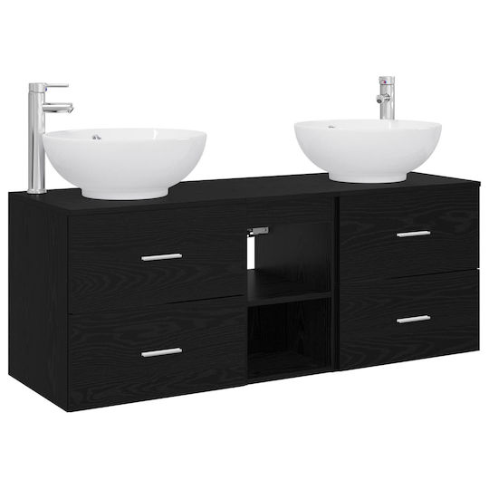 vidaXL Πάγκος χωρίς Νιπτήρα Μ49.5xΒ44.5xΥ65cm Μαύρο