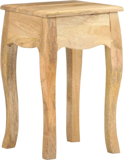 Нощно Шкафче От Масивно Дърво Бежово 28x28x46см