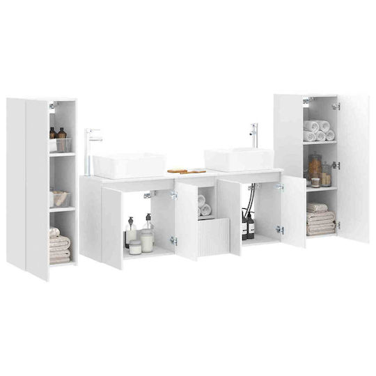 vidaXL Πάγκος χωρίς Νιπτήρα Μ33xΒ34.5xΥ100cm Λευκό