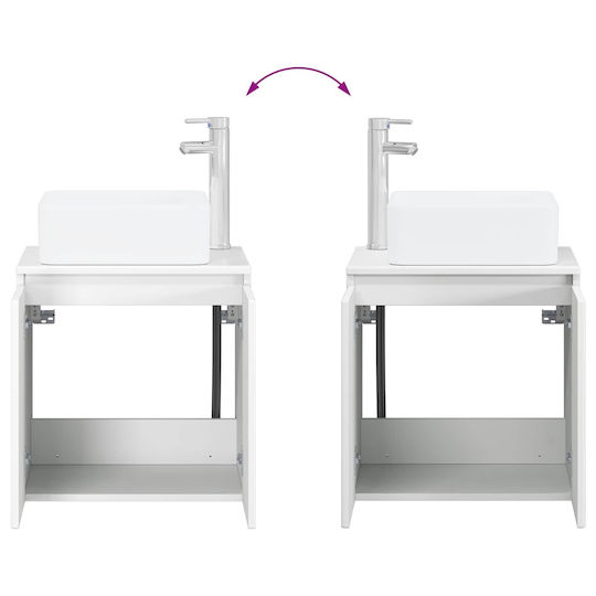 vidaXL Πάγκος χωρίς Νιπτήρα Μ33xΒ34.5xΥ100cm Λευκό