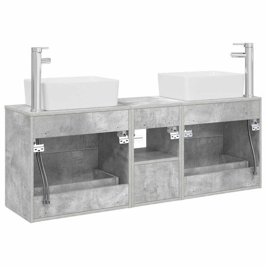 vidaXL Πάγκος χωρίς Νιπτήρα Μ53xΒ34.5xΥ63cm Γκρι Σκυροδέματος