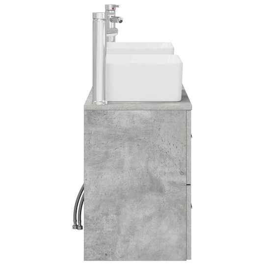 vidaXL Πάγκος χωρίς Νιπτήρα Μ53xΒ34.5xΥ63cm Γκρι Σκυροδέματος