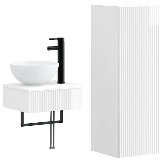 vidaXL Πάγκος χωρίς Νιπτήρα Μ33xΒ34.5xΥ100cm Λευκό