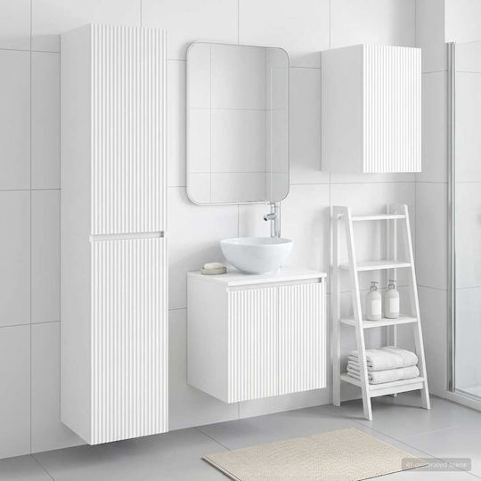 vidaXL Badezimmer Waschtisch-Einheit M33xB34.5xH160cm Weiß