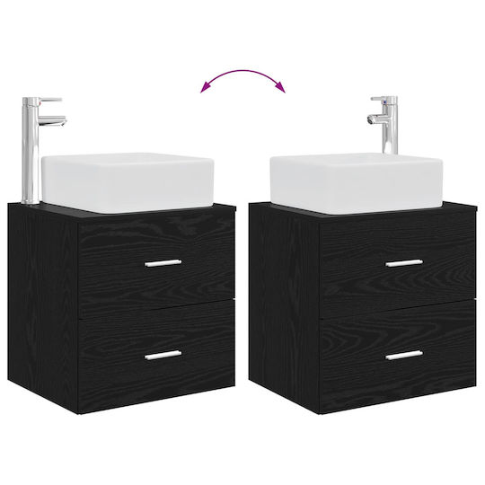 vidaXL Πάγκος χωρίς Νιπτήρα Μ53xΒ34.5xΥ63cm Μαύρο