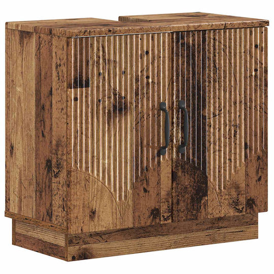 vidaXL Vanity Unit Without Sink W59.5xD31.5xH56cm Aged Wood
