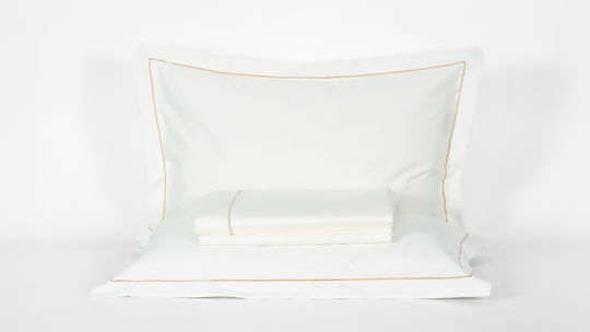 Valeria Home Duvet Cover Set 200x220cm Double With 2 Pillowcases & 1 Bed Sheet Honey Linia
