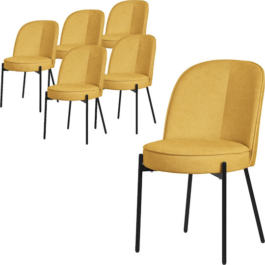 Stühle Speisesaal 50x63x83cm 6Stück Gelbe Stühle Speisesaal 50x63x83cm 6Stück Gelbe