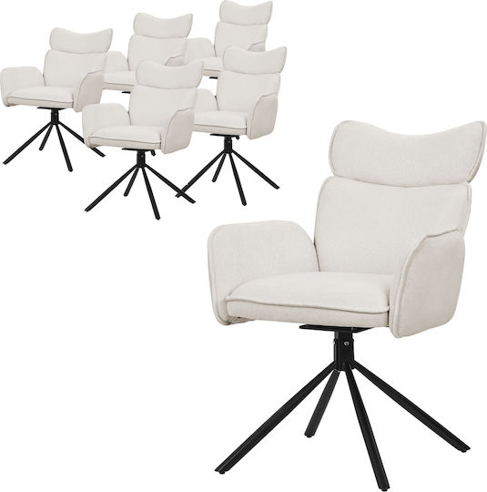 Ess- und Küchenstühle 63x68x89cm 6 Stück Beige Ess- und Küchenstühle 63x68x89cm 6 Stück Beige