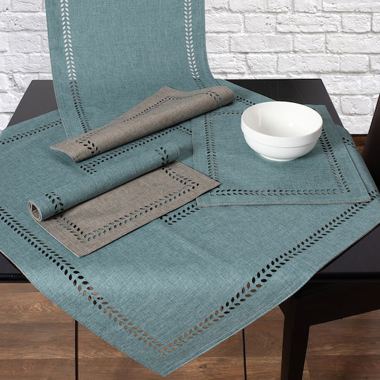 Silk Fashion Bg18 Αλέκιαστο Petrol/Grey 85x85εκ. Silk Fashion Bg18 Αλέκιαστο Petrol/Grey 85x85εκ.