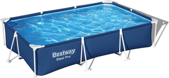 Bestway Pro Piscină PVC 3300lt Cu Cadru Metalic 66x300x201cm Albastră