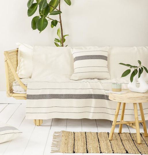 Nima Raha Armchair Throw P180xW180cm Ecru