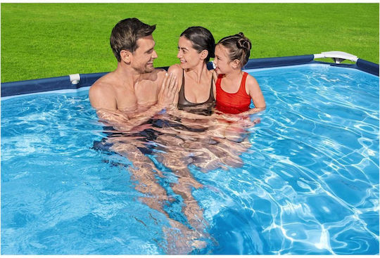 Bestway Pro Piscină PVC 3300lt Cu Cadru Metalic 66x300x201cm Albastră