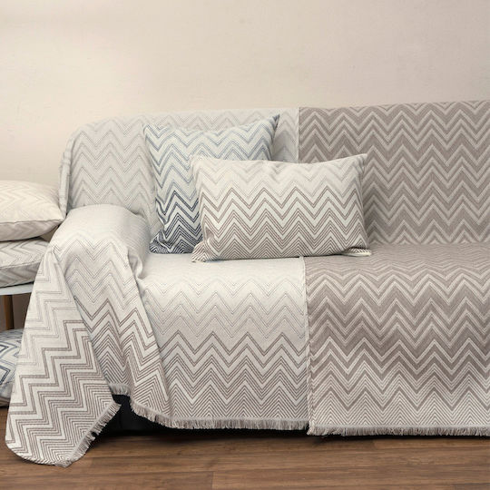 Anna Riska 1576 Sesselüberwurf Jacquard 180x180cm Linen