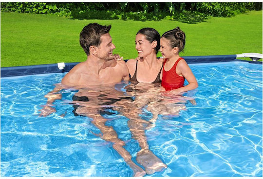 Bestway Pro Piscină PVC 3300lt Cu Cadru Metalic 66x300x201cm Albastră