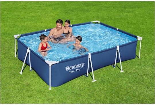 Bestway Pro Piscină PVC 3300lt Cu Cadru Metalic 66x300x201cm Albastră