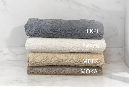 Linea Home Rossa Αντιολισθητικό Ριχτάρι Τριθέσιου Καναπέ Γούνινο 180x300εκ. Κρεμ