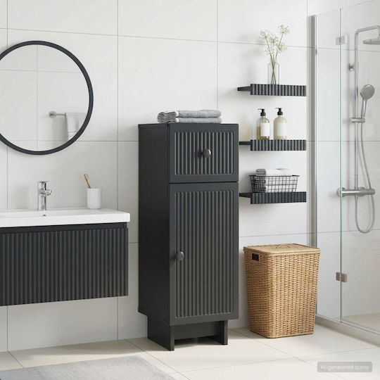 vidaXL Dulap de baie 30x31x80cm Negru