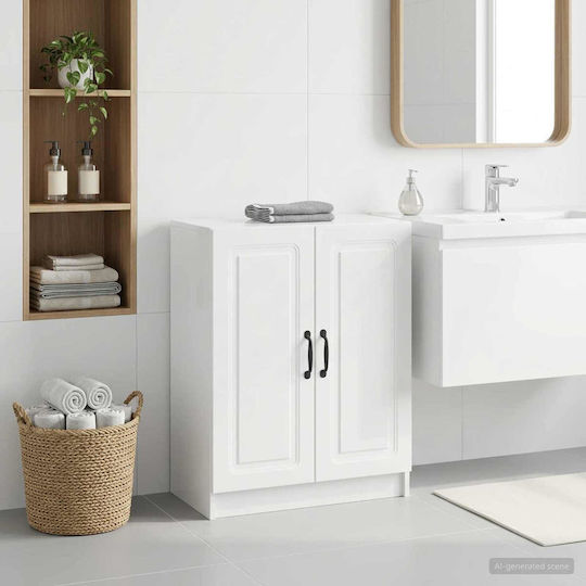 vidaXL Badezimmerschrank 59.5x31x77cm Weiß